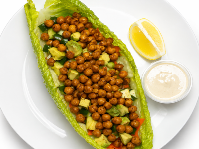 Creamy Chickpea & Veggie Lettuce Wrap (V) (VG) (GF) (DF)